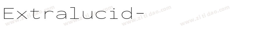 Extralucid字体转换