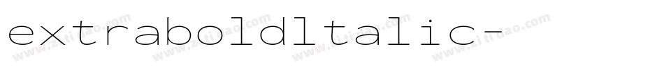 extraboldltalic字体转换
