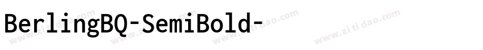 BerlingBQ-SemiBold字体转换