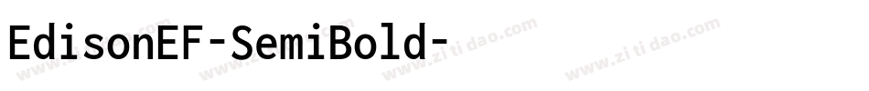 EdisonEF-SemiBold字体转换