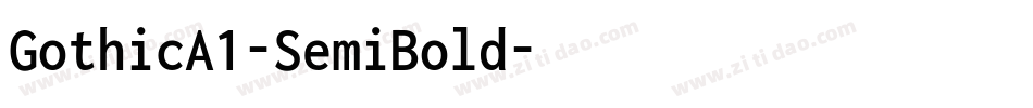 GothicA1-SemiBold字体转换