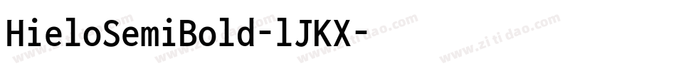 HieloSemiBold-lJKX字体转换