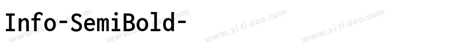 Info-SemiBold字体转换
