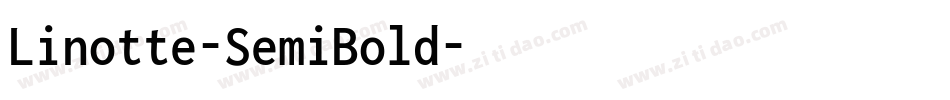 Linotte-SemiBold字体转换