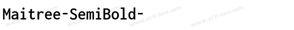 Maitree-SemiBold字体转换