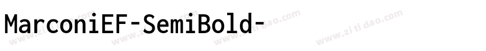 MarconiEF-SemiBold字体转换