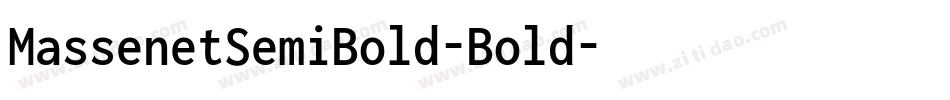 MassenetSemiBold-Bold字体转换