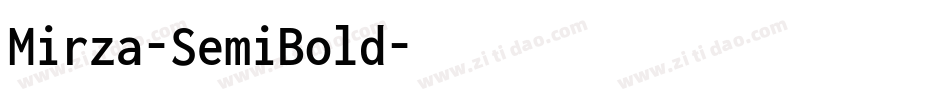 Mirza-SemiBold字体转换
