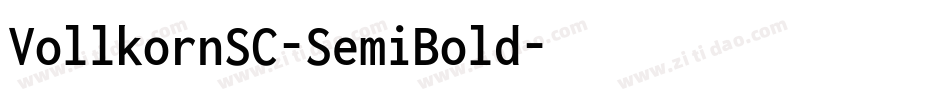 VollkornSC-SemiBold字体转换