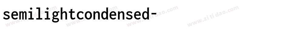 semilightcondensed字体转换