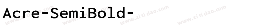 Acre-SemiBold字体转换