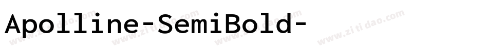 Apolline-SemiBold字体转换