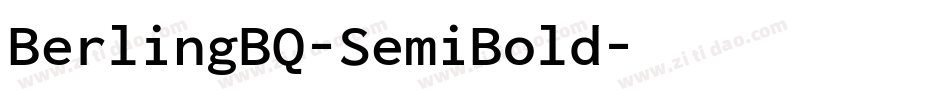 BerlingBQ-SemiBold字体转换