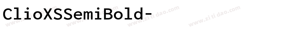 ClioXSSemiBold字体转换