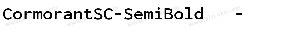 CormorantSC-SemiBold转换器字体转换