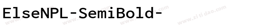 ElseNPL-SemiBold字体转换