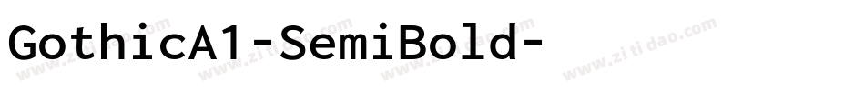 GothicA1-SemiBold字体转换