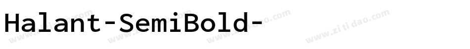 Halant-SemiBold字体转换