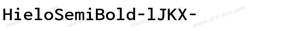 HieloSemiBold-lJKX字体转换