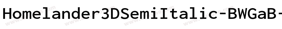 Homelander3DSemiItalic-BWGaB字体转换
