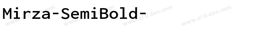 Mirza-SemiBold字体转换