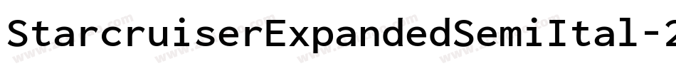 StarcruiserExpandedSemiItal-2pRW字体转换 StarcruiserExpandedSemiItal-2pRW字体转换