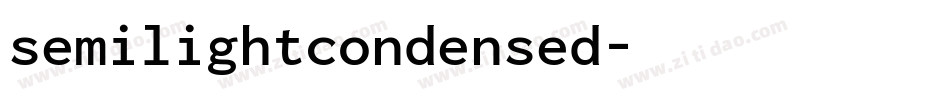 semilightcondensed字体转换