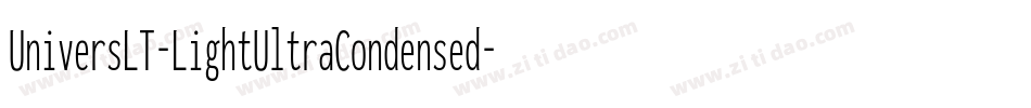 UniversLT-LightUltraCondensed字体转换