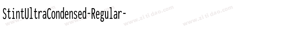 StintUltraCondensed-Regular字体转换