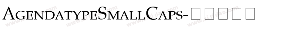 AgendatypeSmallCaps字体转换