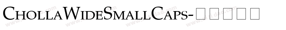 ChollaWideSmallCaps字体转换