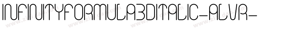 InfinityFormula3DItalic-alVR字体转换