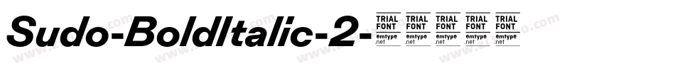 Sudo-BoldItalic-2字体转换
