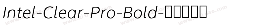 Intel-Clear-Pro-Bold字体转换
