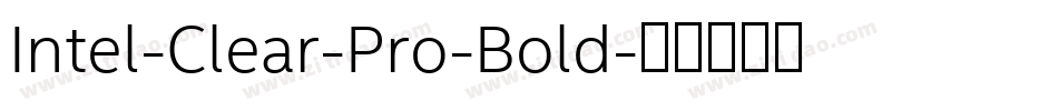 Intel-Clear-Pro-Bold字体转换