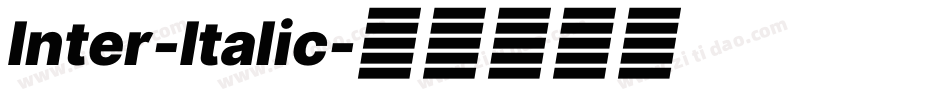 Inter-Italic字体转换