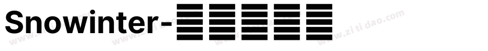 Snowinter字体转换