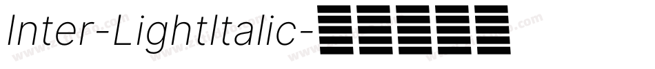 Inter-LightItalic字体转换