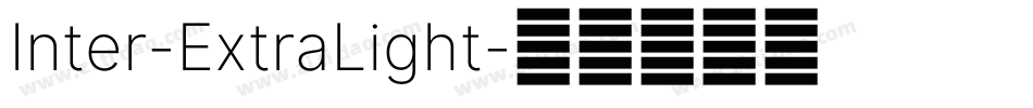 Inter-ExtraLight字体转换