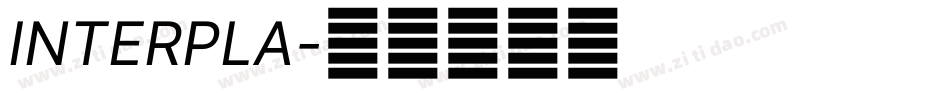 INTERPLA字体转换