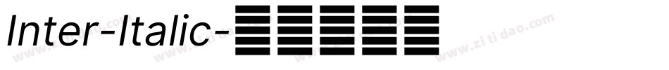 Inter-Italic字体转换