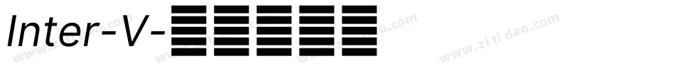 Inter-V字体转换