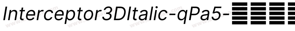 Interceptor3DItalic-qPa5字体转换