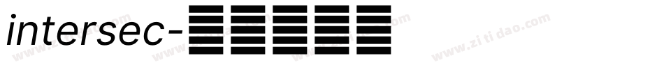 intersec字体转换