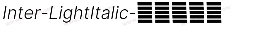 Inter-LightItalic字体转换