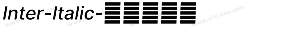 Inter-Italic字体转换