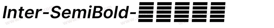 Inter-SemiBold字体转换