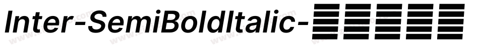Inter-SemiBoldItalic字体转换