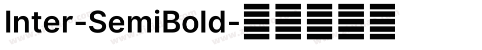 Inter-SemiBold字体转换