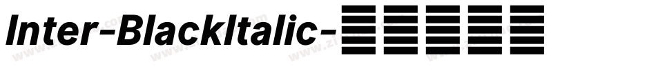 Inter-BlackItalic字体转换